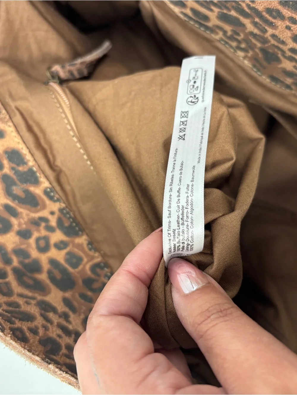 Free People Wild Thing leather Leopard Tote Bag